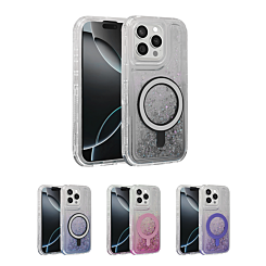 Wireless Charging Protective Glitter Liquid Bumper Case for iPhone 12 / 12 Pro