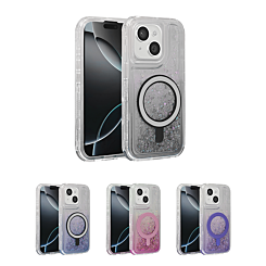 Wireless Charging Protective Glitter Liquid Bumper Case for iPhone 13 / 14