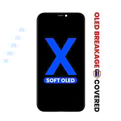 Purchase the OLED assembly for iPhone X, aftermarket QV8 soft version, with exclusive OLED breakage warranty.