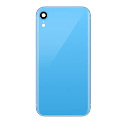 Shop the Back Glass with Camera Lens for iPhone XR in Blue without logo.
