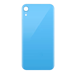 Shop the Back Glass with a Bigger Camera Hole for iPhone XR in Blue without logo.
