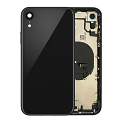 Order the Back Housing Frame with Small Components Pre-Installed for iPhone XR in black, without logo.