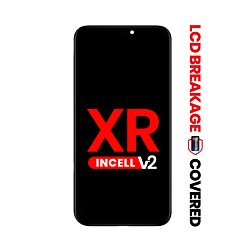 Shop the LCD Assembly with Steel Plate for iPhone XR, aftermarket Incell QV7 Version 2, with exclusive LCD breakage.