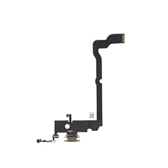 Shop the aftermarket charging port flex cable for iPhone XS in gold.