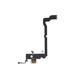 Buy the premium charging port flex cable for iPhone XS in gold.