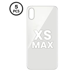 Back Glass with Bigger Camera Hole for iPhone XS Max (Pack of 5) (NO LOGO) (SILVER)