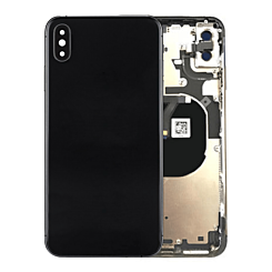 Stock up on the space gray back housing frame with small components pre-installed for iPhone XS Max – no logo.