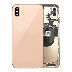 Purchase the gold back housing frame with small components pre-installed for iPhone XS Max – no logo.