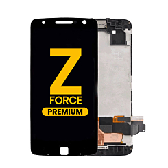 LCD Assembly with Frame for Motorola Moto Z Force (XT1650-02) (BLACK) (Premium)