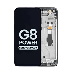 LCD Assembly with Frame for Motorola Moto G8 Power (XT2041-1 / XT2041-3) (BLACK) (Service Pack)