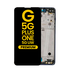 LCD Assembly with Frame for Motorola Moto G 5G Plus (XT2075) / One 5G UW (XT2075-1) (SURFING BLUE) (Premium)