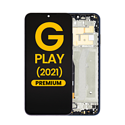 LCD Assembly with Frame for Motorola Moto G Play (XT2093 / 2021) (BLUE) (Premium)