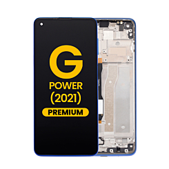 LCD Assembly with Frame for Motorola Moto G Power (XT2117 / 2021) (BLUE) (Premium)