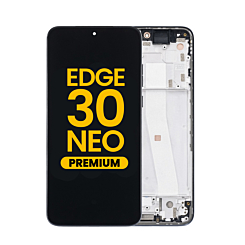 OLED Assembly with Frame for Motorola Edge 30 Neo (XT2245-1 / 2022) (BLACK ONYX) (Premium)