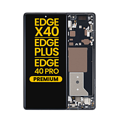 OLED Assembly with Frame for Motorola Edge X40 5G (XT2301-5 / 2023) / Edge Plus (XT2301-1 / 2023) / Edge 40 Pro (XT2301-4 / 2023) (BLACK) (Premium)