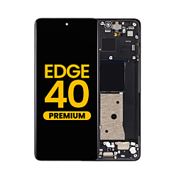 OLED Assembly with Frame for Moto Edge 40 (XT2303-3 / 2023) (ECLIPSE BLACK) (Premium)
