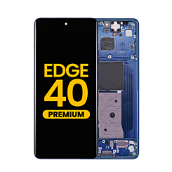 OLED Assembly with Frame for Moto Edge 40 (XT2303-3 / 2023) (LUNAR BLUE) (Premium)