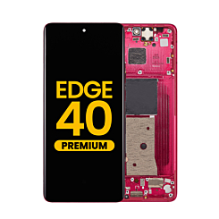 OLED Assembly with Frame for Moto Edge 40 (XT2303-3 / 2023) (VIVA MAGENTA) (Premium)