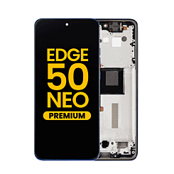 OLED Assembly with Frame for Motorola Moto Edge 50 Neo (XT2409-3 / 2024) (NAUTICAL BLUE) (Premium)