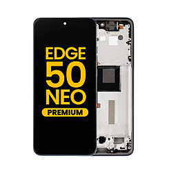 OLED Assembly with Frame for Motorola Moto Edge 50 Neo (XT2409-3 / 2024) (GRISAILLE) (Premium)