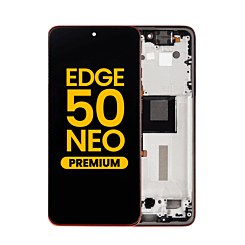 OLED Assembly with Frame for Motorola Moto Edge 50 Neo (XT2409-3 / 2024) (POINCIANA) (Premium)