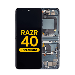 OLED Assembly with Frame for Motorola Moto Razr 40 (XT2323-3 / 2023) (SAGE GREEN) (Premium)