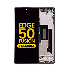 OLED Assembly with Frame for Motorola Moto Edge 50 Fusion 5G (XT2429 / 2024) (FOREST BLUE) (Premium)
