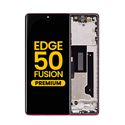 OLED Assembly with Frame for Motorola Moto Edge 50 Fusion 5G (XT2429 / 2024) (HOT PINK) (Premium)