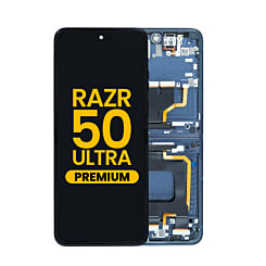 Main OLED Assembly with Frame for Motorola Razr Plus / Razr 50 Ultra (XT2451 / 2024) / Razr Plus (XT2557 / 2025) (MIDNIGHT BLUE) (Premium)