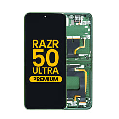 Main OLED Assembly with Frame for Motorola Razr Plus / Razr 50 Ultra (XT2451 / 2024) / Razr Plus (XT2557 / 2025) (SPRING GREEN) (Premium)
