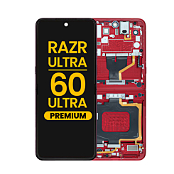 Main OLED Assembly with Frame for Motorola Razr Ultra / Razr 60 Ultra (XT2551 / 2025) (RIO RED) (Premium)