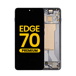 OLED Assembly with Frame for Motorola Edge 70 ( XT2601 / 2025) (GADGET GREY) (Premium)