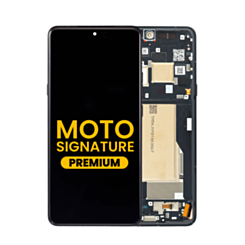 OLED Assembly with Frame for Moto Signature (XT2603/ 2026) (CARBON) (Premium)