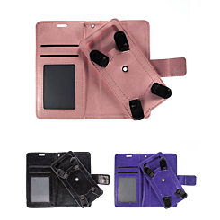 YUW-Small (4.5"-4.8") Universal Wallet Case with 360 Degree Rotating Swivel Stand