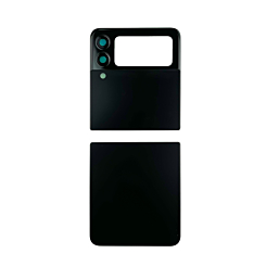 Back Glass for Galaxy Z Flip 3 F711 (2 Piece Set) (NO LOGO) (BLACK)