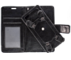 YUW-Medium (5.0"-5.2") Universal Wallet Case with 360 Degree Rotating  Swivel Stand - BLACK (Only Ground Shipping)