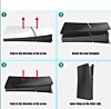 Faceplate Cover (BLACK) (4 Piece Set) for PlayStation 5 Slim Digital Edition (NO LOGO) (Only Ground Shipping)