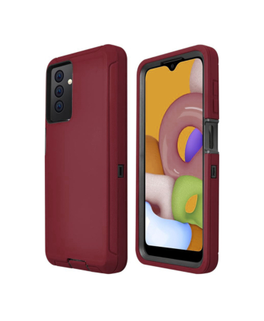 Heavy Duty Case for Galaxy A13 (MAROON & BLACK) (Only Ground Shipping)