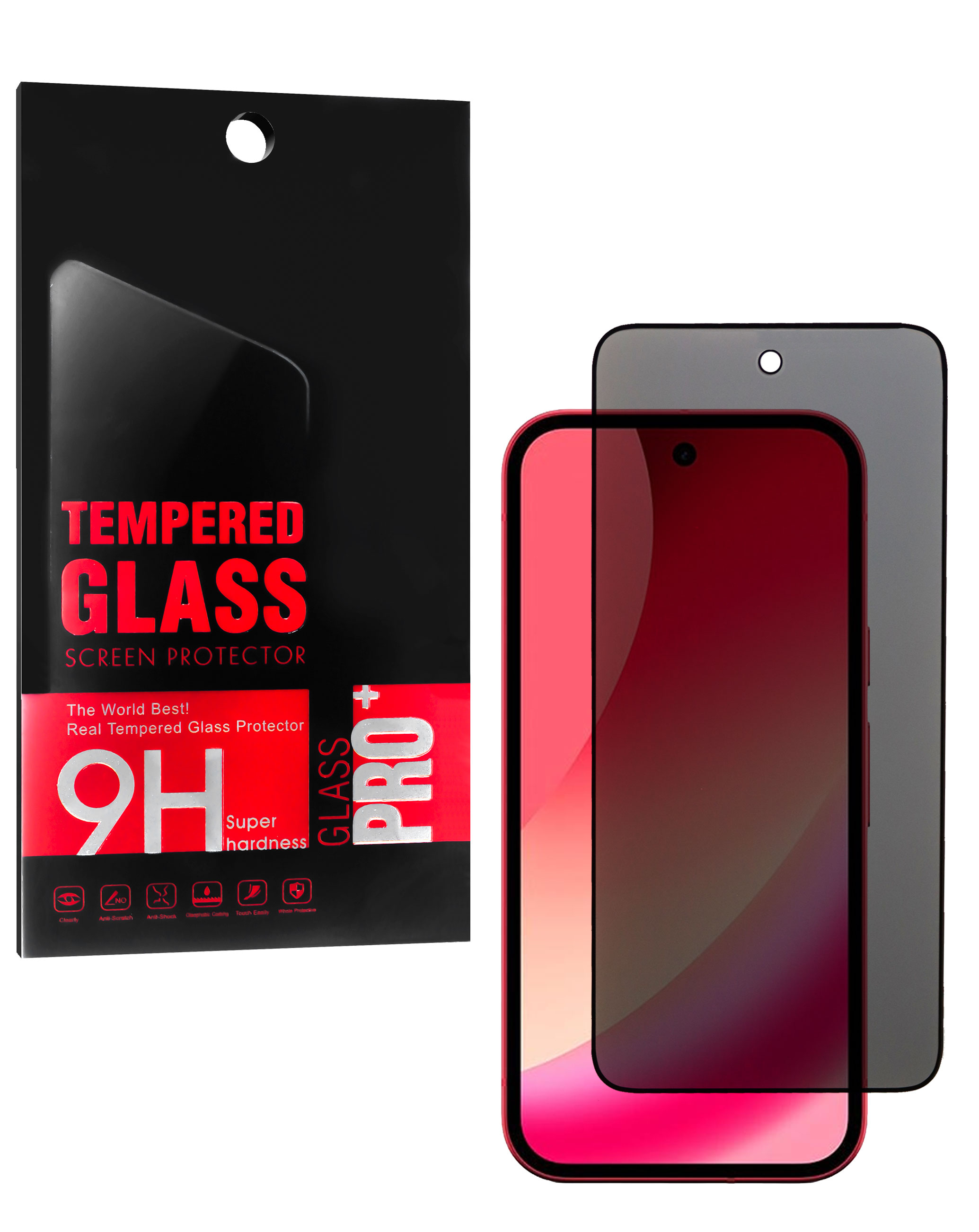 Privacy Tempered Glass for Google Pixel 10A (Case Friendly / Anti-Spy ...