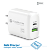 PowerPeak PD Wall Dual A+C Port Charger - (WHITE) (35W) (Only Ground Shipping)