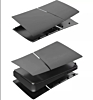 Faceplate Cover (BLACK) (4 Piece Set) for PlayStation 5 Slim Digital Edition (NO LOGO) (Only Ground Shipping)