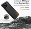 xBase by PowerPeak - Boulder Heavy-Duty MagSafe Co-Molded Rugged Protective Case withBelt Clip Holster - (BLACK) for iPhone 15 (Only Ground Shipping)