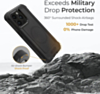 xBase by PowerPeak - Boulder MagSafe Heavy-Duty Co-Molded Rugged Protective Case withBelt Clip Holster - (BLACK) for iPhone 16 Pro (Only Ground Shipping)