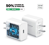 PowerPeak - Ultra Fast Wall Charger with USB C-C Cable (WHITE) (6ft) (30W) (Only Ground Shipping)