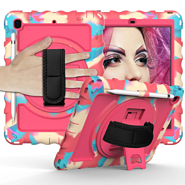 360 Hand Strap Silicone Case - RAINBOW for iPad 5 (2017) / iPad 6 (2018) / Air 1 / 2 / Pro 9.7 (Only Ground Shipping)