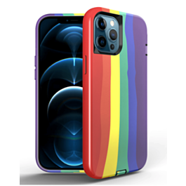 Thinner Heavy Duty Rainbow Case - Style 2 for iPhone 13 Pro Max (Only Ground Shipping)