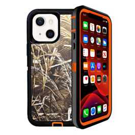 Heavy Duty Case for iPhone 13 Mini (CAMO ORANGE) (Only Ground Shipping)