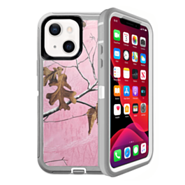 Heavy Duty Case for iPhone 13 Mini (CAMO PINK) (Only Ground Shipping)