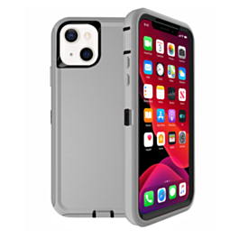Heavy Duty Case for iPhone 13 Mini (GRAY & BLACK) (Only Ground Shipping)