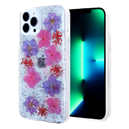Real Flower Case - Style 8 for iPhone 13 Pro (Only Ground Shipping)